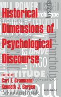 Historical dimensions of psychological discourse :