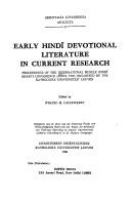Early Hindī devotional literature in current research : proceedings of the International Middle Hindī Bhakti Conference (April 1979) organized by the Katholieke Universiteit Leuven /