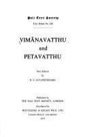 Vimānavatthu and Petavatthu /