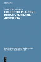 Collectio psalterii Bedae Venerabili adscripta /