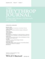 Heythrop journal : a quarterly review of philosophy and theology.