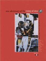 New dictionary of the history of ideas /