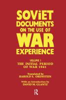 Soviet documents on the use of war experience /