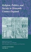 Religion, politics, and society in sixteenth-century England /