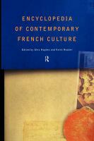 Encyclopedia of contemporary French culture /