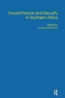 Toward peace and security in southern Africa /
