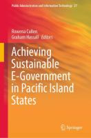 Achieving sustainable e-government in Pacific Island States /