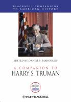 A companion to Harry S. Truman /