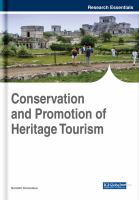 Conservation and promotion of heritage tourism /