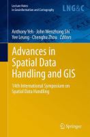Advances in spatial data handling and GIS 14th International Symposium on Spatial Data Handling /