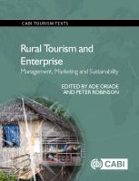 Rural tourism and enterprise : management, marketing and sustainability /