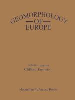 Geomorphology of Europe /