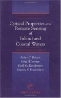 Optical properties and remote sensing of inland and coastal waters /