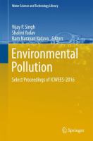 Environmental Pollution Select Proceedings of ICWEES-2016 /