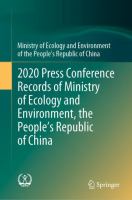 2020 Press Conference Records of Ministry of Ecology and Environment, the People's Republic of China.