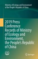 2019 Press Conference Records of Ministry of Ecology and Environment, the People's Republic of China.