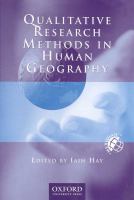 Qualitative research methods in human geography /