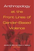 Anthropology at the front lines of gender-based violence /
