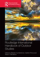 Routledge international handbook of outdoor studies /