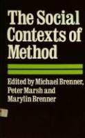 The Social contexts of method /