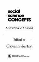 Social science concepts : a systematic analysis /