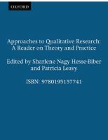 Approaches to qualitative research : a reader on theory and practice /