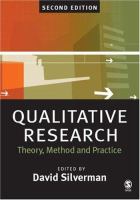 Qualitative research : theory, method and practice /