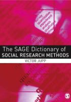 The Sage dictionary of social research methods /