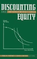 Discounting and intergenerational equity /