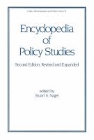 Encyclopedia of policy studies /