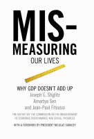 Mismeasuring our lives why GDP doesn't add up /