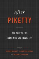 After Piketty : the agenda for economics and inequality /