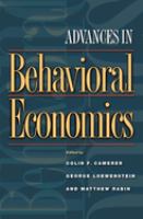 Advances in behavioral economics /