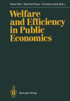 Welfare and efficiency in public economics /