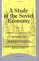 A Study of the Soviet economy /