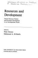 Resources and development : natural resource policies and economic development in an interdependent world /