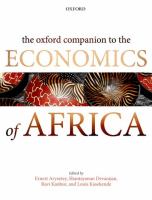 The Oxford companion to the economics of Africa /