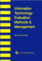 Information technology evaluation methods and management