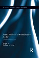 Public relations in the nonprofit sector : theory and practice /