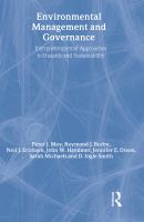 Environmental management and governance : intergovernmental approaches to hazards and sustainability /