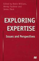 Exploring expertise : issues and perspectives /