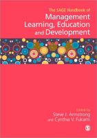 The SAGE handbook of management learning, education and development /