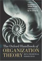 The Oxford handbook of organization theory /