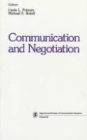 Communication and negotiation /