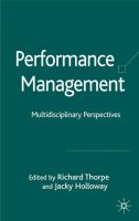 Performance management : multidisciplinary perspectives /