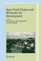 The agro-food chains and networks for development /