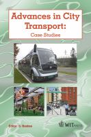 Advances in city transport : case studies /