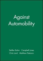 Against automobility /