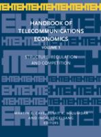 Handbook of telecommunications economics /