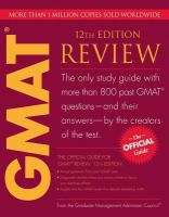 The official guide for GMAT review